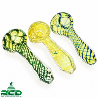 GLASS PIPE FUMED SWIRL GP2762 1CT